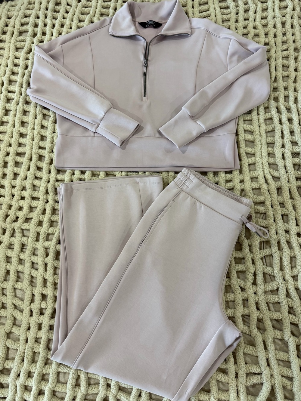Women's Lavender Half-Zip Sweatshirt & Jogger Set #0199